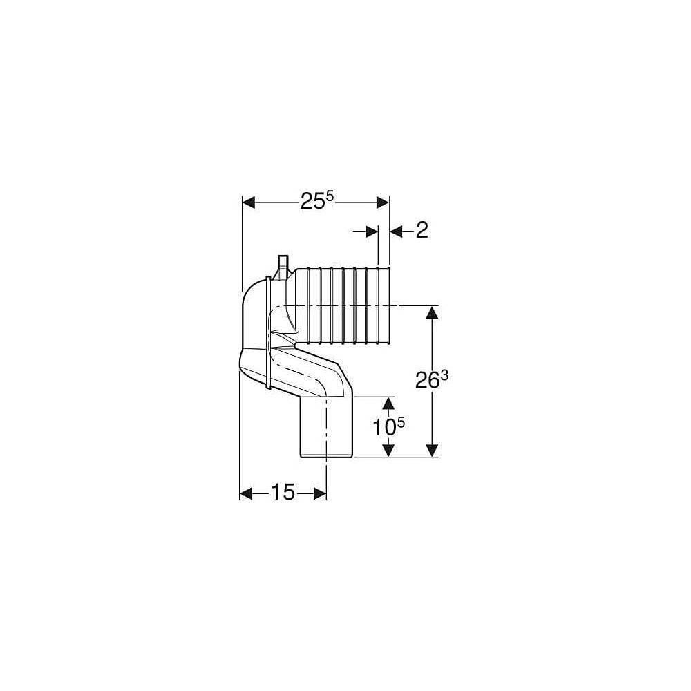 Geberit P-Anschlussgarnitur für Stand-WC, 1 Stk.-3