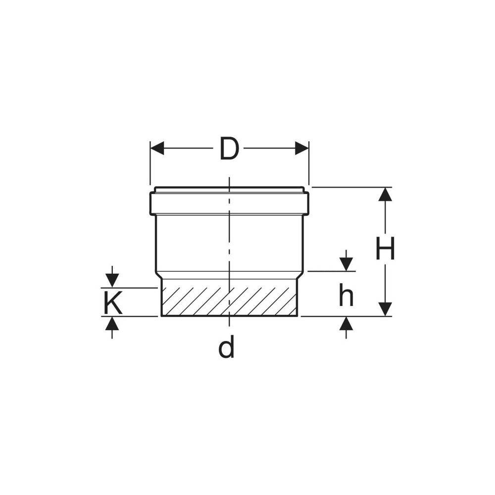 Geberit GE PE, Steckmuffe, d160, Lippendichtung, 369779, 1 Stk.-3