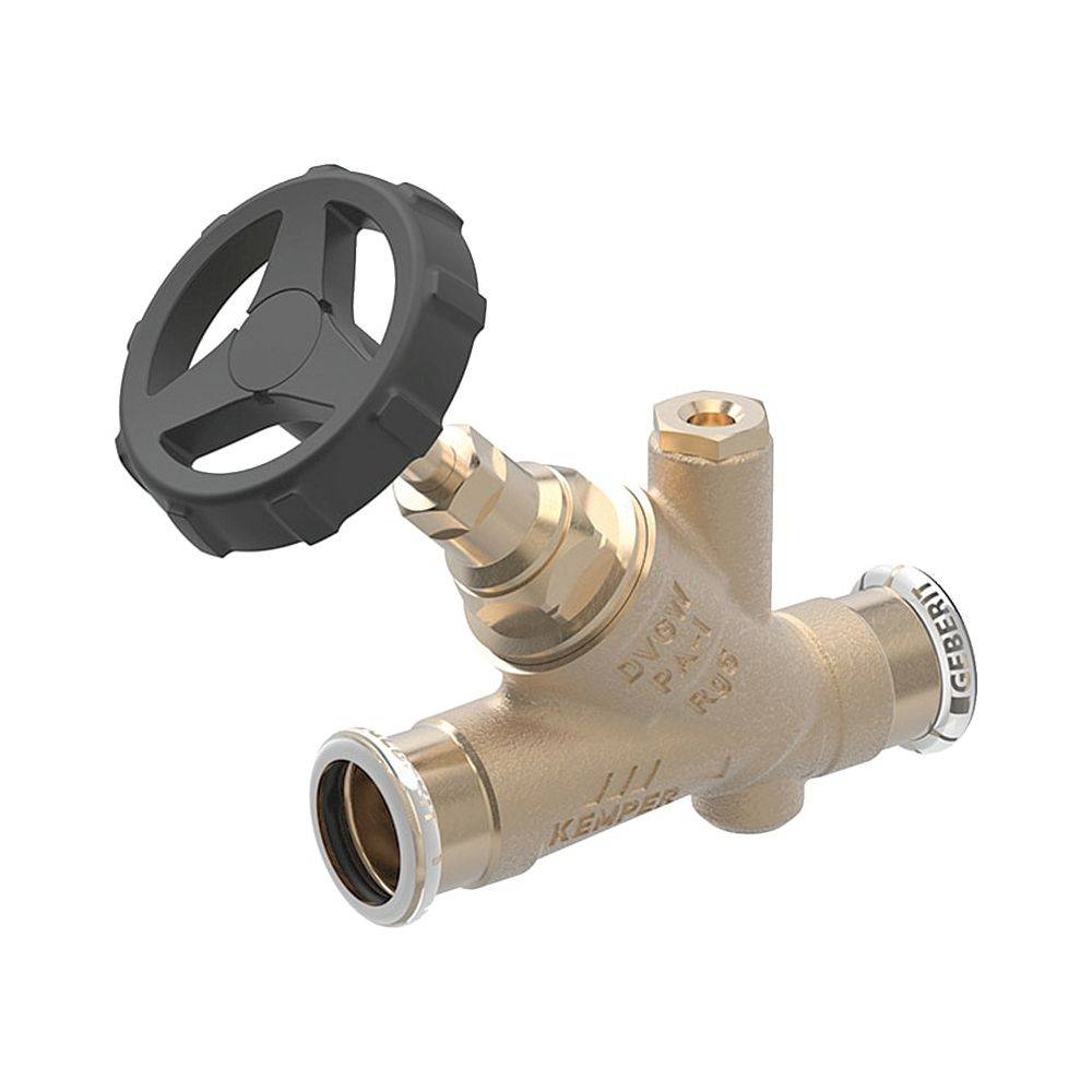 Geberit Schrägsitz-Absperrventil, Mapress Rotguss, Ø28mm, Pressanschlüsse, PN16, 1 Stk.-0