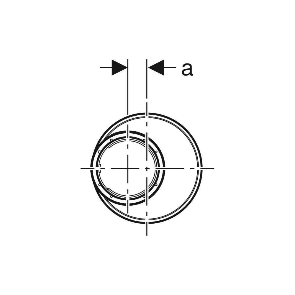 Geberit GE Silent-PP Reduktion, d110/90mm, exzentrisch, kurz, 1 Stk.-3