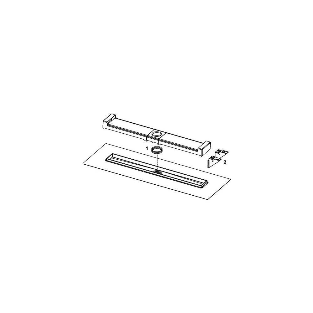 Tece drainline Evo Duschrinne mit befestigter Seal System Dichtmanschette 700mm-3