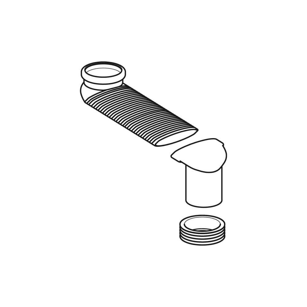 Geberit Versprungbogen für Stand-WC, 90mm, ABS, 131199111-2