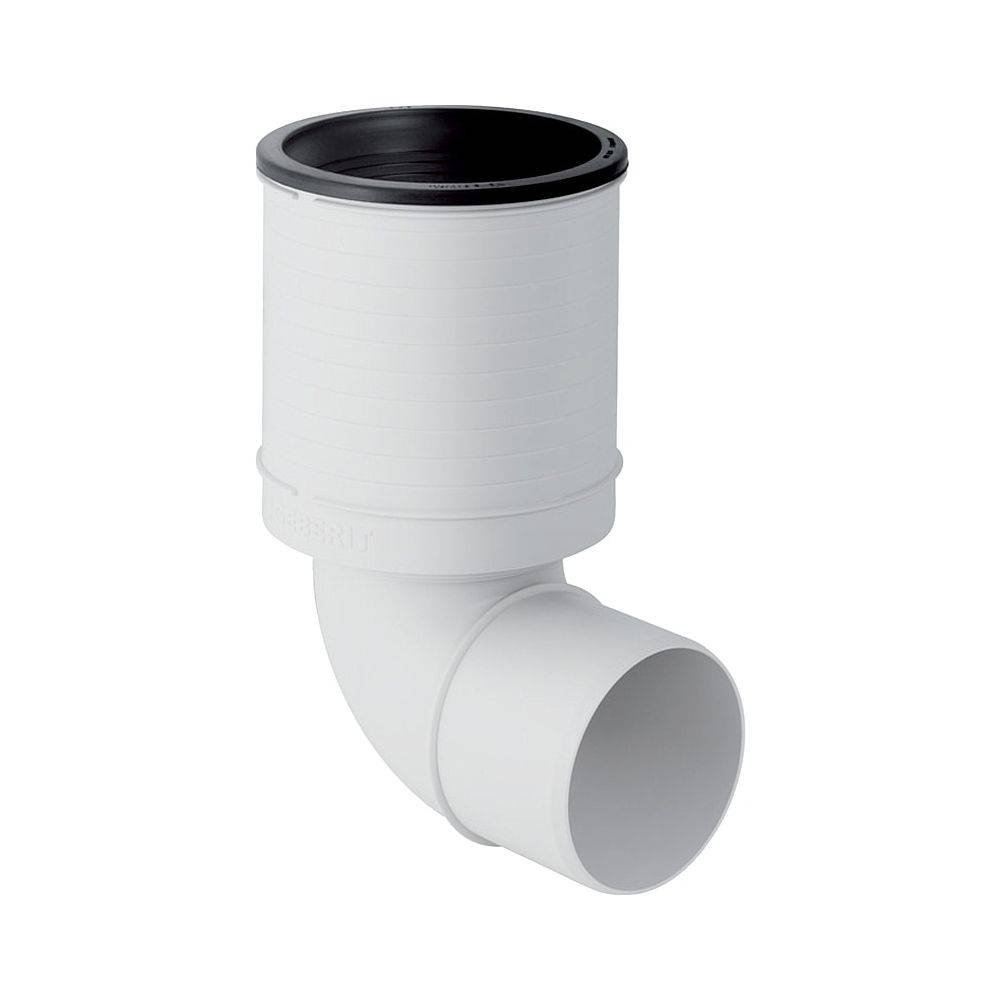 Geberit GE Silent-PP Anschlussbogen, 87,5°, DN 110 mm, lang, für WC, 1 Stk.-0