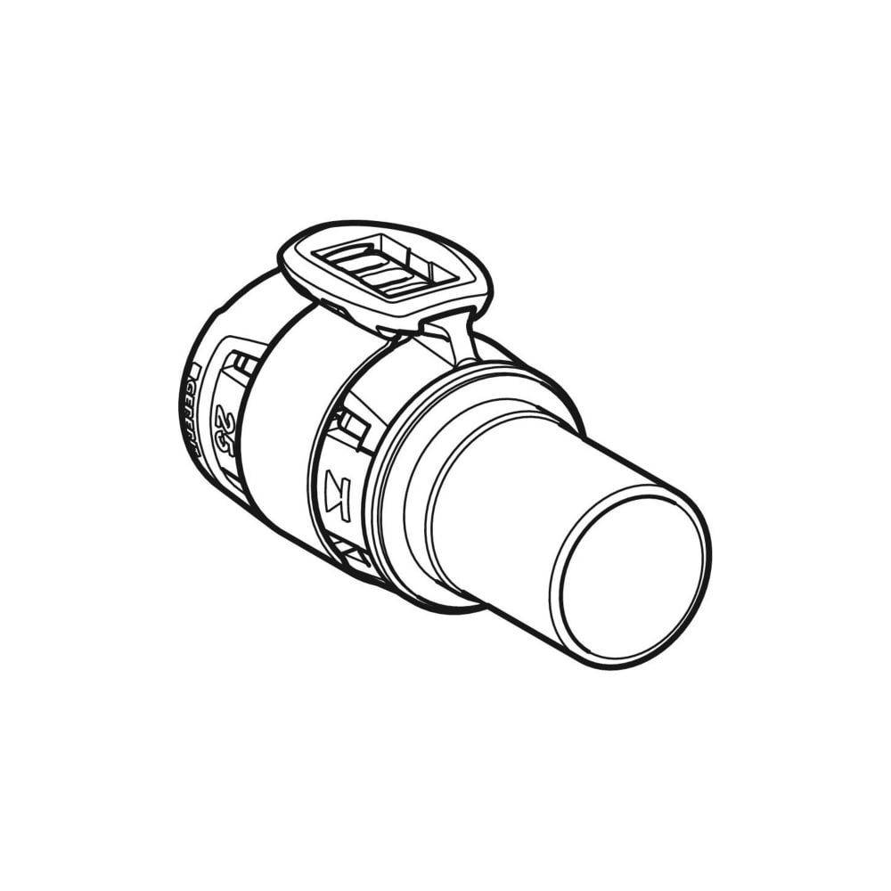 Geberit FlowFit Übergang auf Mapress, mit Einschubende D 40mm, D1 35mm, Edelstahl 1,4401-2