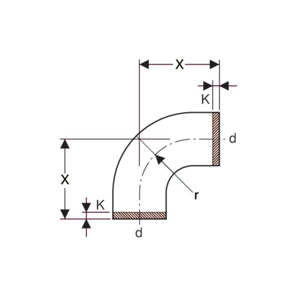 Geberit GE, PE Bogen, 90 Grad, DN 200, 1 Stk.-3