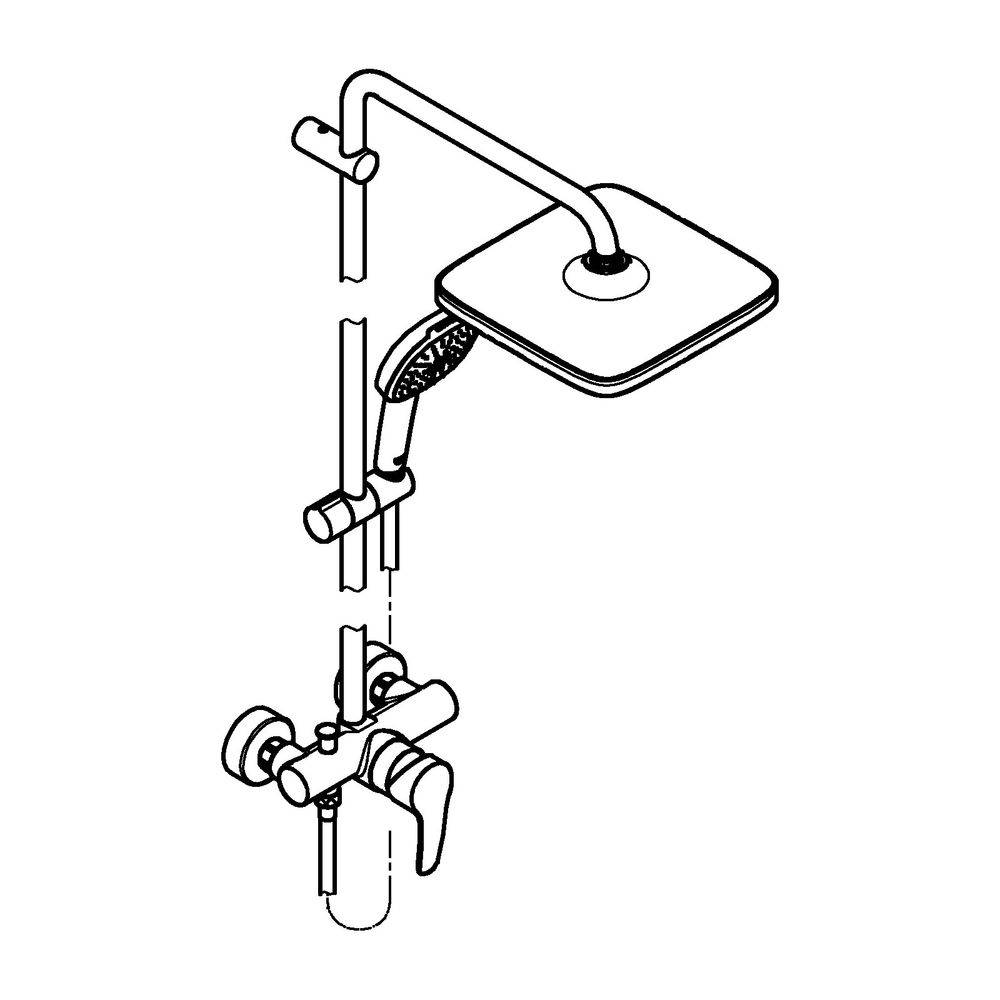 GROHE Duschsystem Tempesta 250 Cube 26692_1 Brause-EHM KB T. 250 Cube chrom-1