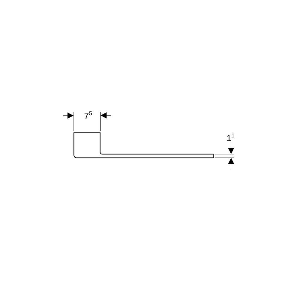 GEBERIT 503012011 Handtuchhalter für Badezimmermöbel, 400 mm weiß matt-2