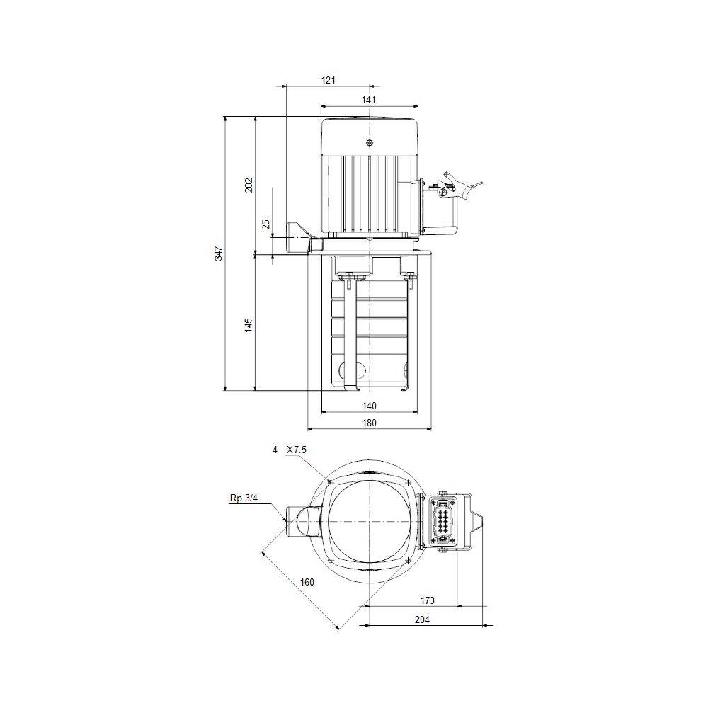 Grundfos Eintauchpumpe MTH 8-8/7 A-W-A-AQQV, 230/400V 2,2kW 2900/min max. Arbeitsdruck 10 bar, mit Mehrfachstecker-2