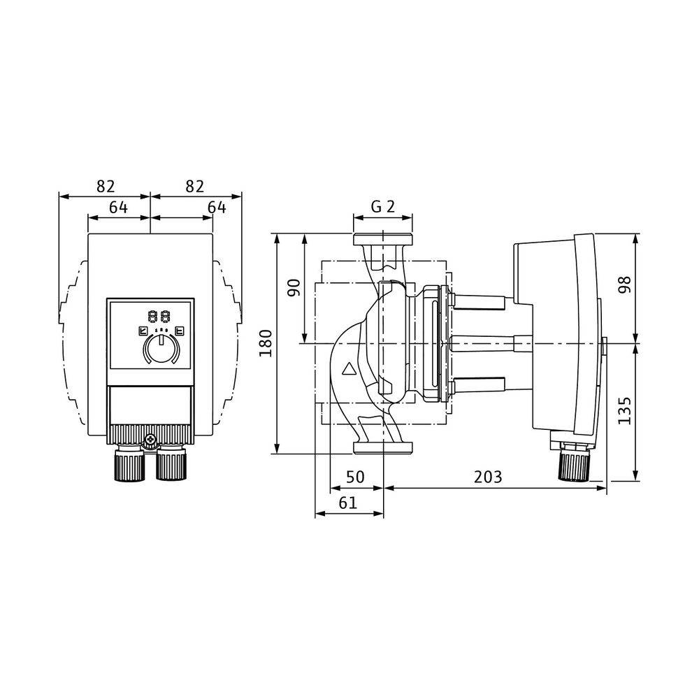 Wilo Yonos MAXO-Z plus Nassläufer-Hocheffizienzpumpe 30/0,5-12, 230W, 230V, G 2", PN 10-0