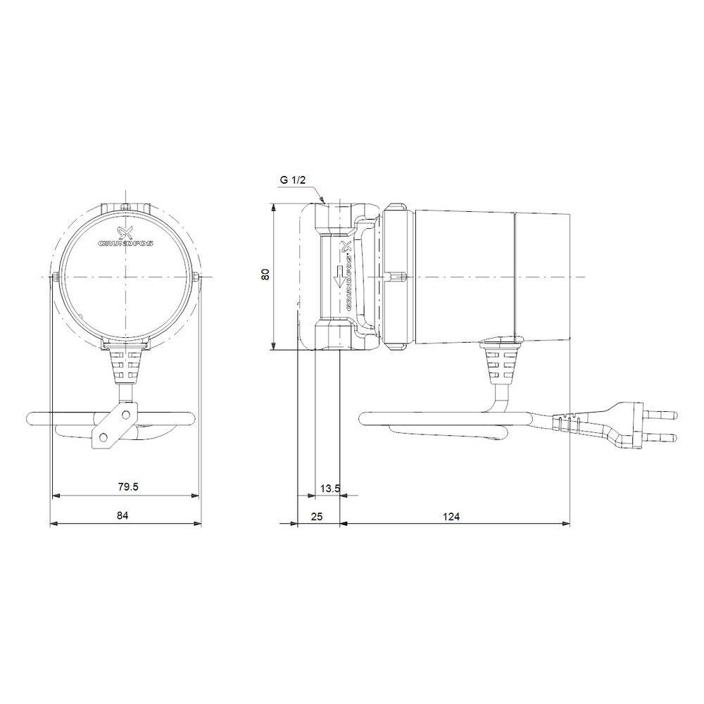 Grundfos Trinkwasser-Zirkulationspumpe, COMFORT 15-14 B TU, 1 Stk.-2