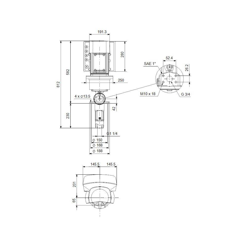 Grundfos Eintauchpumpe MTSE 20-100 R28-DQ-T, 3x380-500V 4kW 4000/min-2