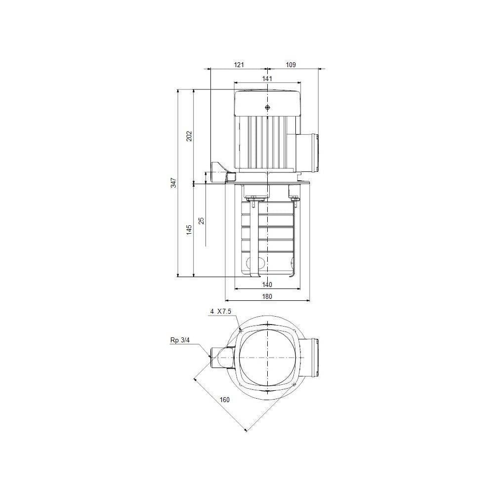 Grundfos Eintauchpumpe MTH 8-8/7 A-W-A-AQQV, 230/400V 2,2kW 2900/min max. Arbeitsdruck 10 bar, ohne Mehrfachstecker-2