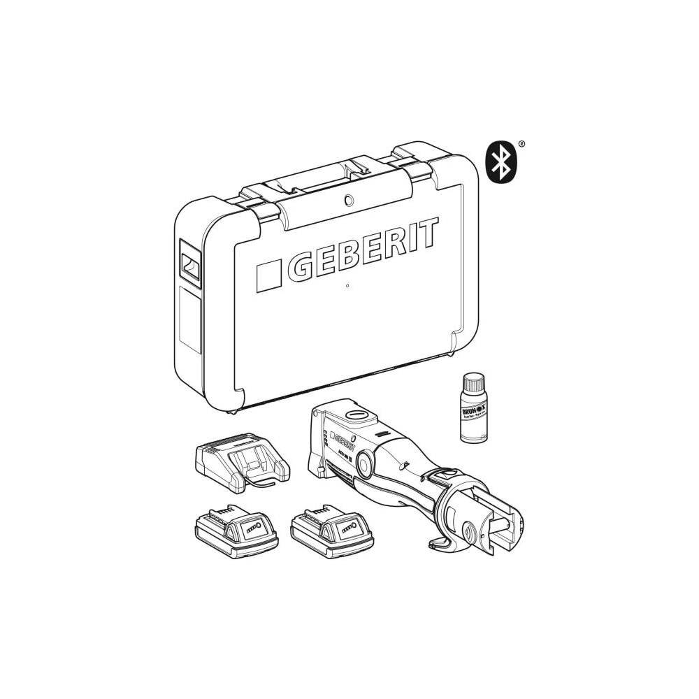 GEBERIT ACO 203plus Pressgerät im Koffer CEE 7/16, 18V, Komp. 2, f Mapress/Mepla-3