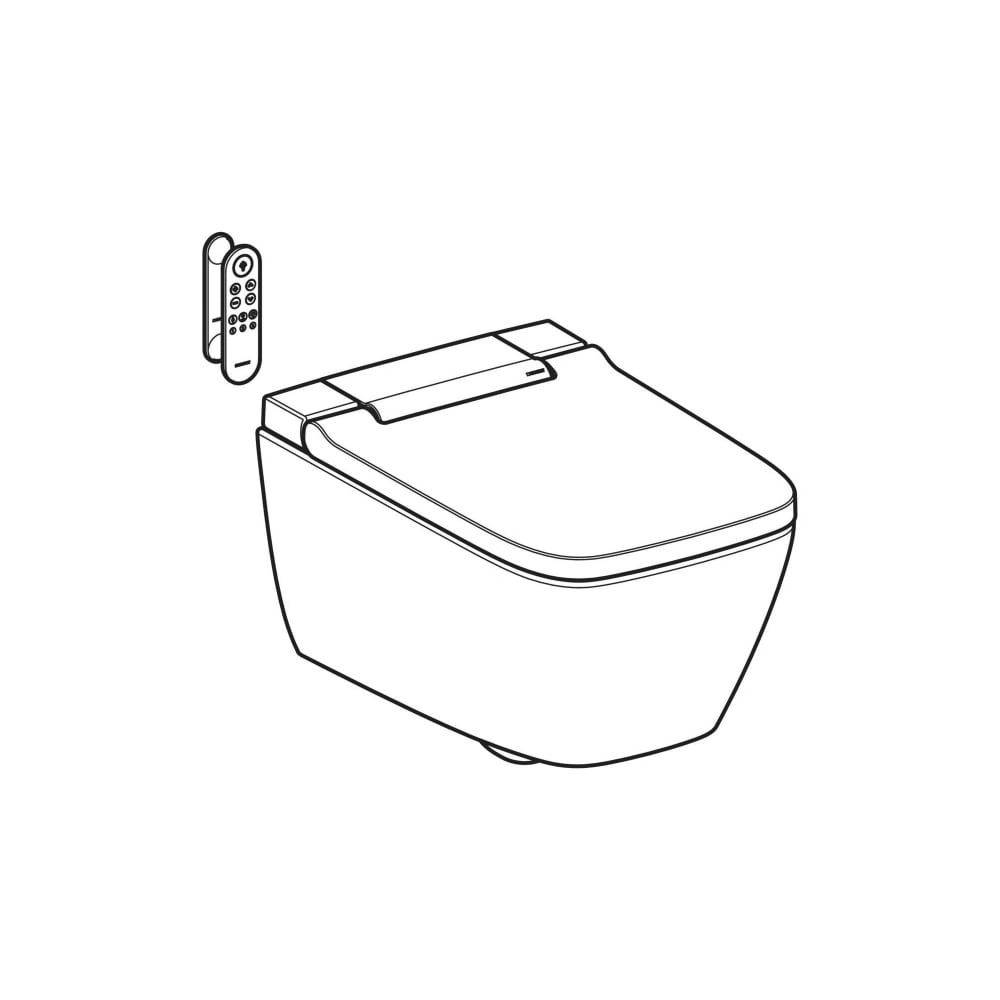 Geberit AquaClean Sela Square, Wand-WC weiss, Komplettanlage, 1 Stk.-2