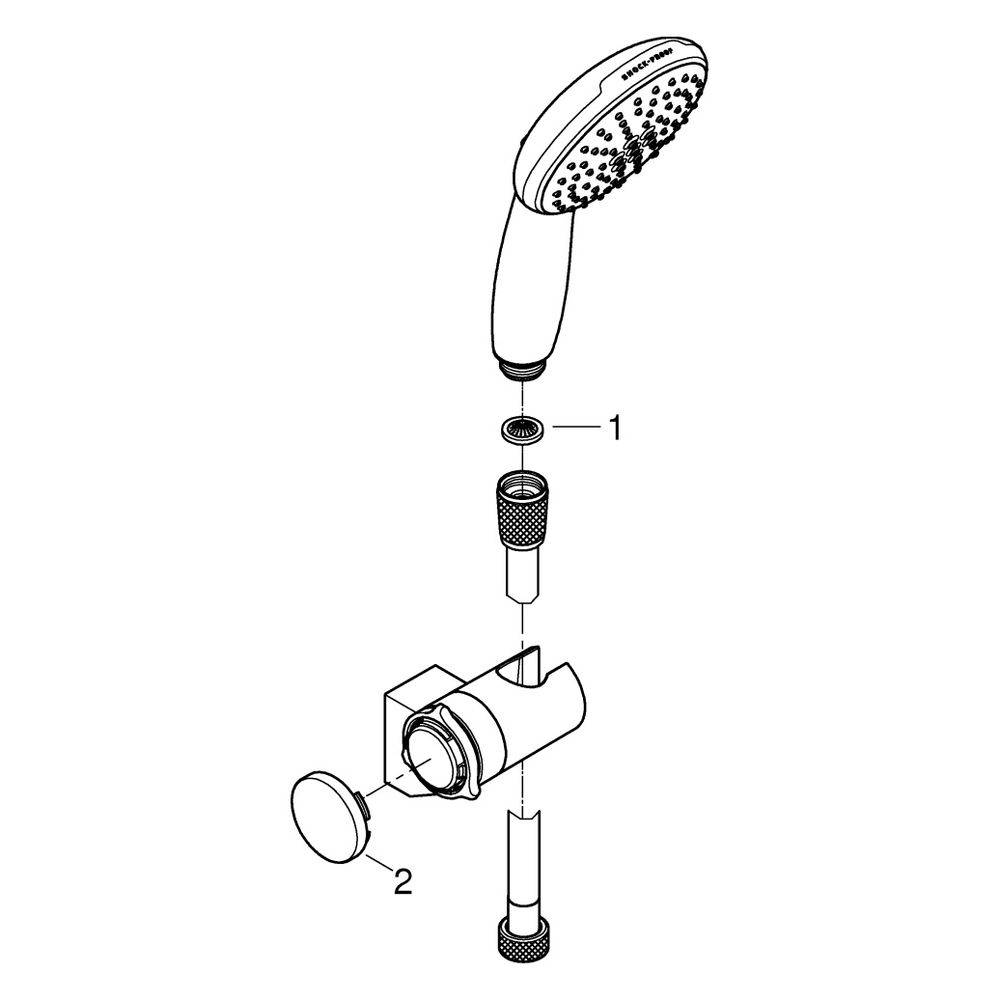 GROHE Wandhalterset Tempesta 110 27601_3 2 Strahlarten 5,6 l/min chrom-3