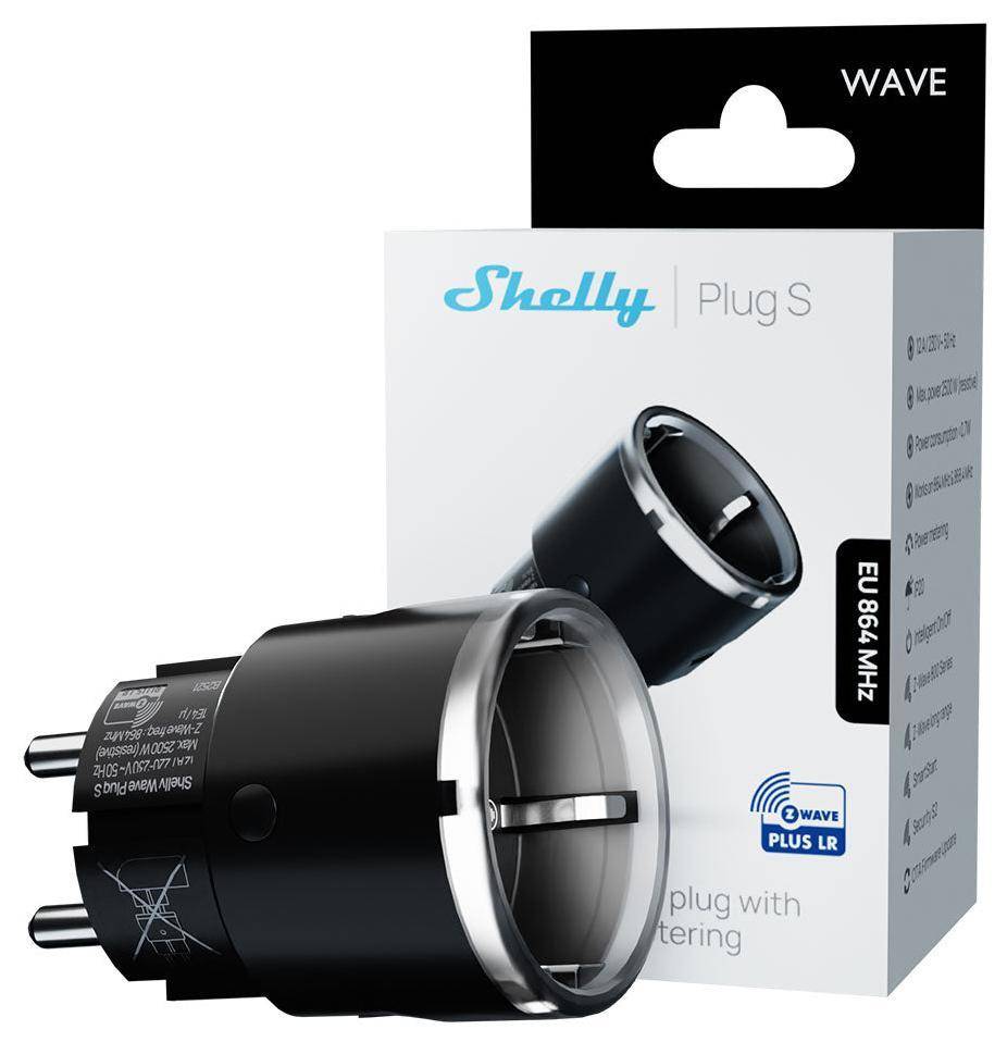 Shelly · Unterputz·"Wave Plug S Black LR"· Z-Wave-2