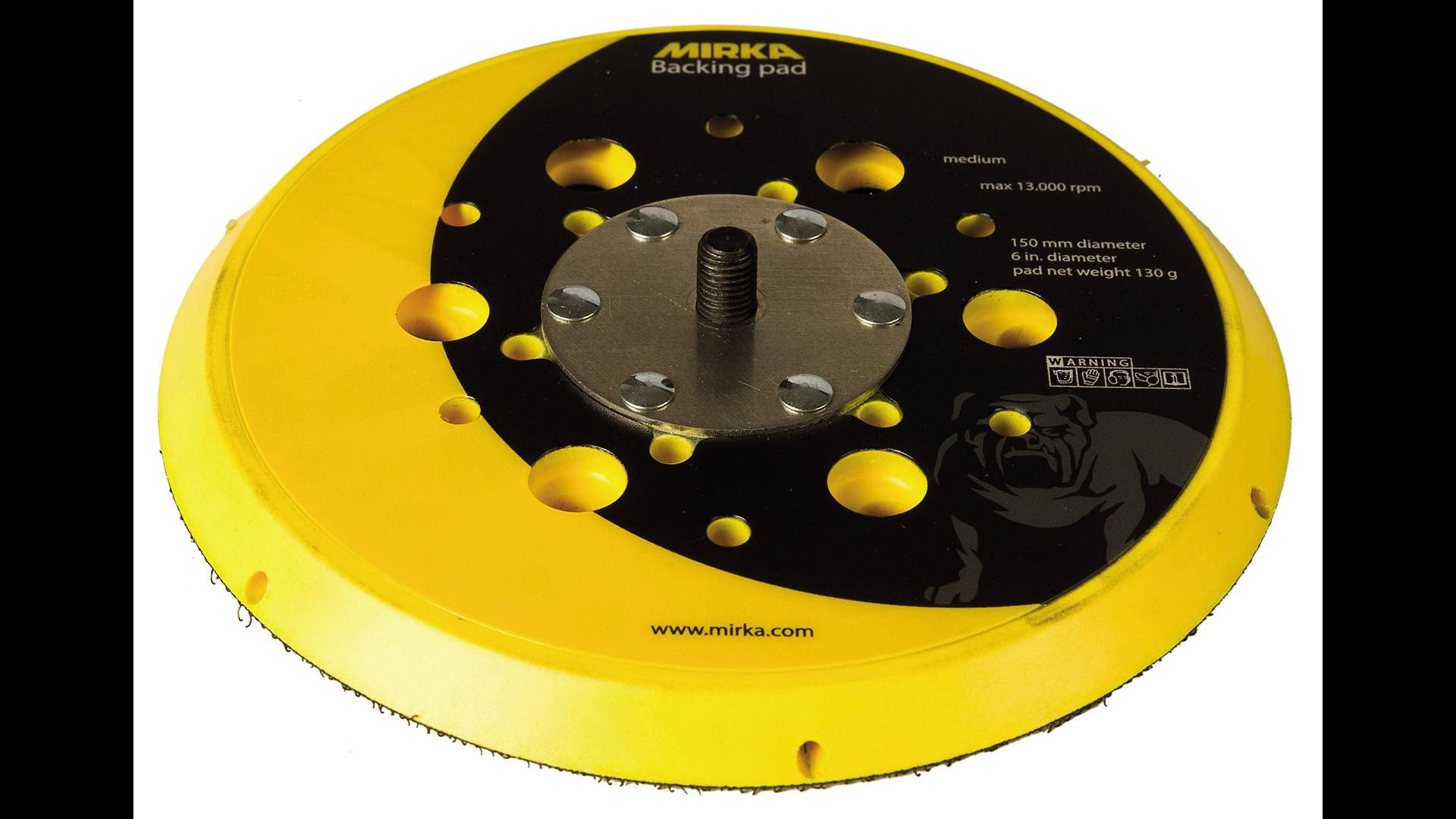 Mirka hart Schleifteller Abranet 150mm 5/16" Grip 48L Hard Ø 150 mm 5/16“ Gewinde Grip 48-Loch (1Stk)-0