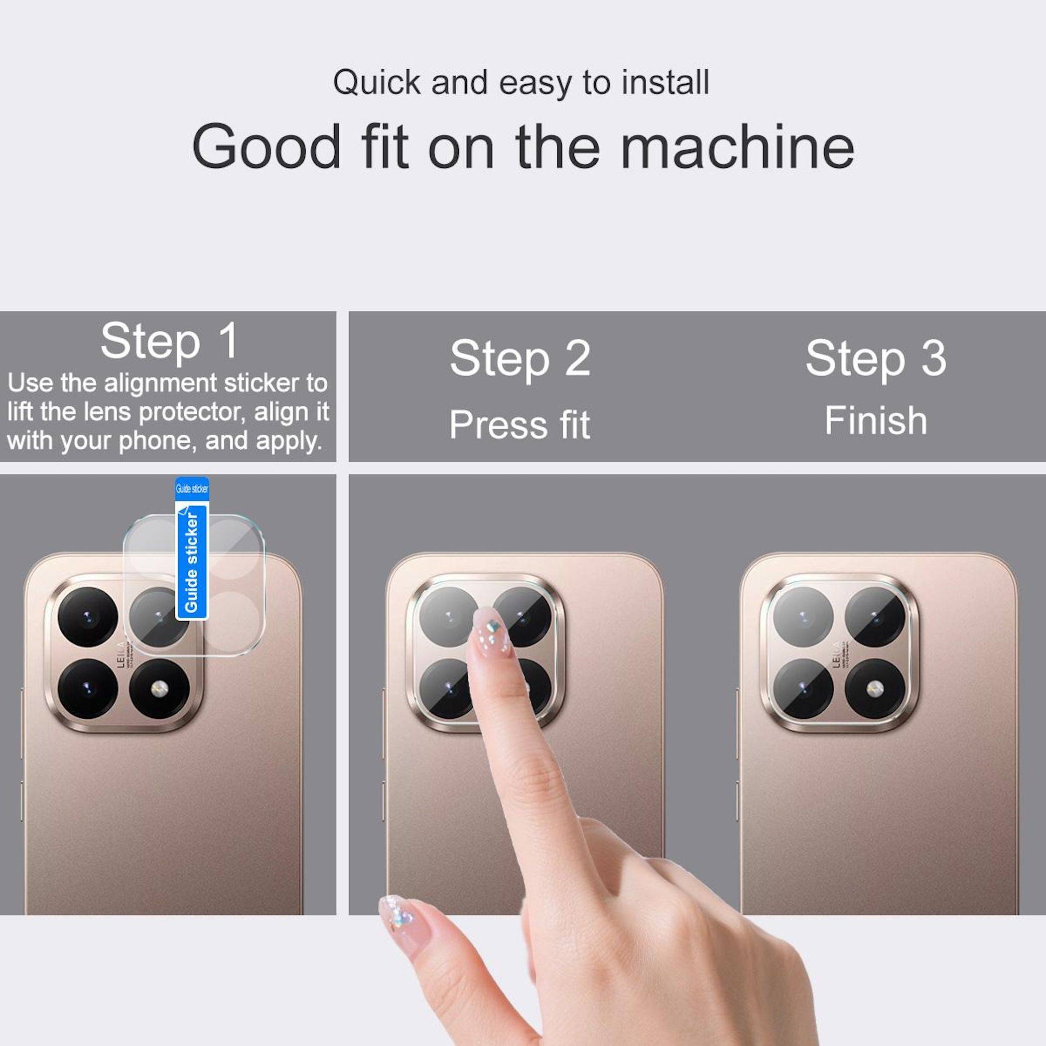 Kamera Linsenschutz für Xiaomi 15T 5G HD 9H Hart Glas Dünn Komplettschutz-3