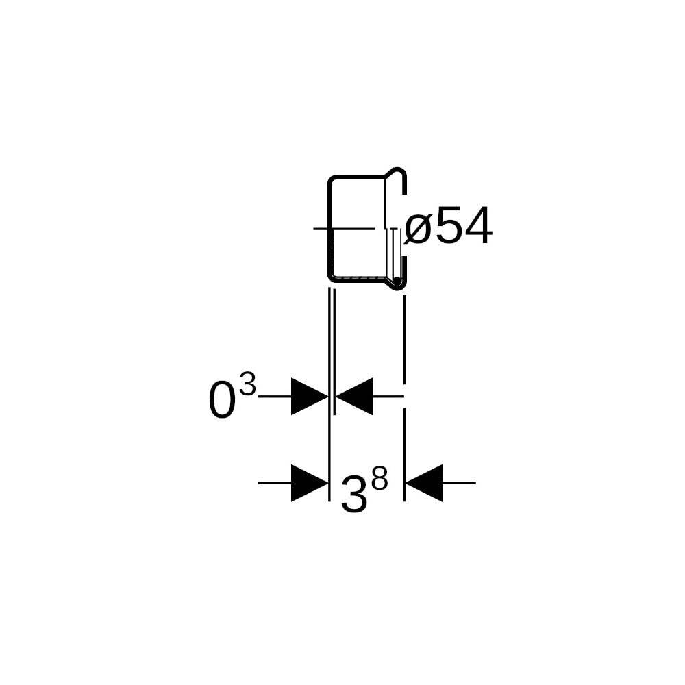 Geberit GE, Mapress, Therm Kappe, d54mm, NPW, 1 Stk.-3