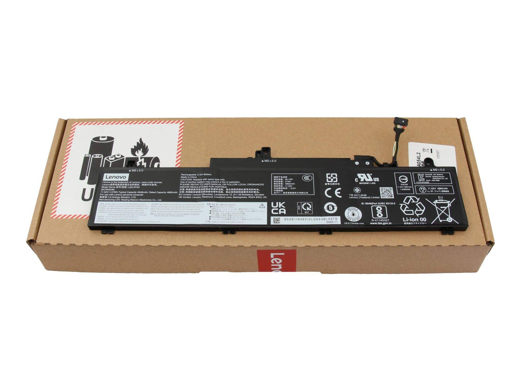 Lenovo Battery 3Cell 57Wh 5B11K63029 - Batterie - Batterie - 4.948 mAh