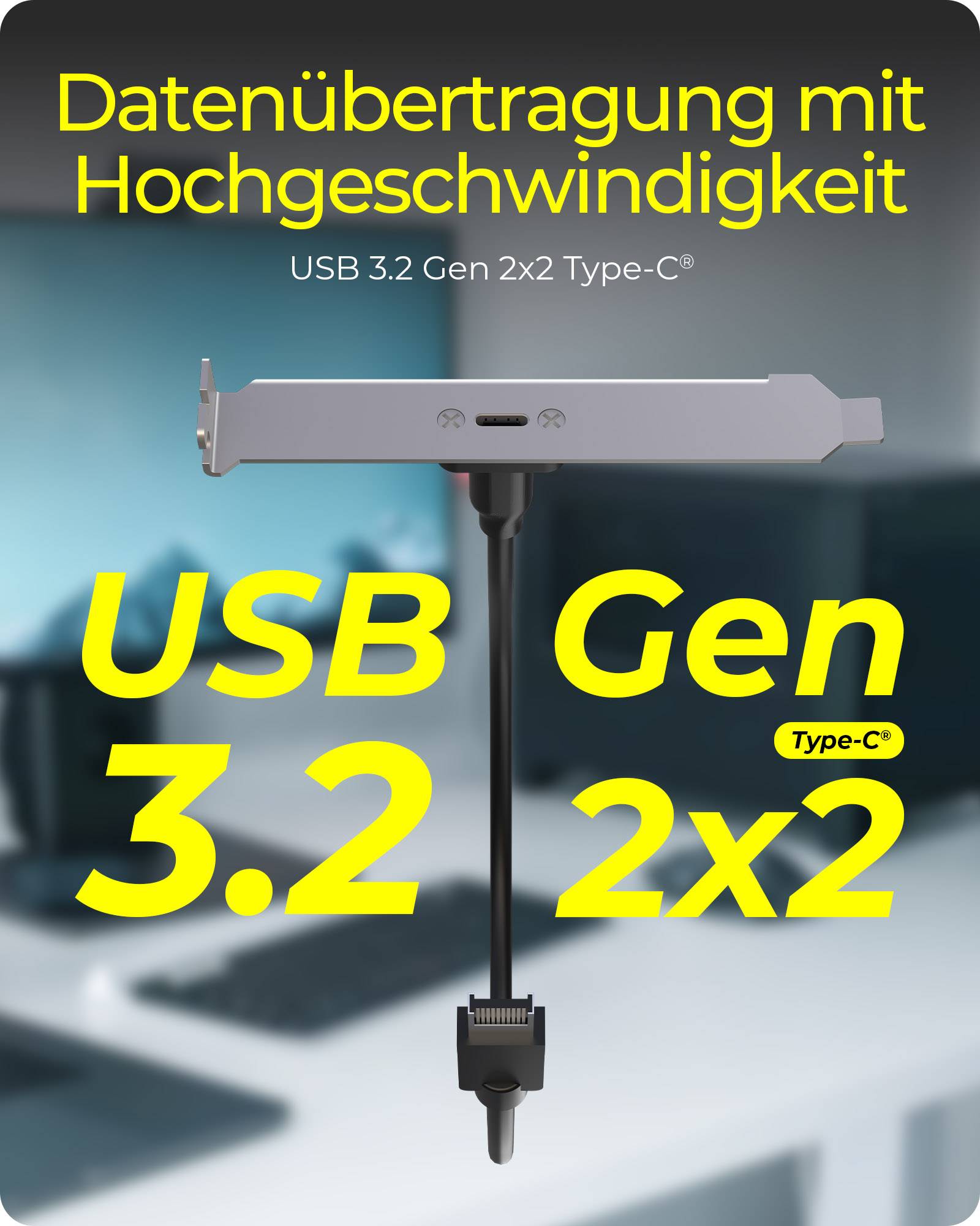 IB-AC553, Adapter USB 20 Gbit/s von Type-E Port auf USB Type-C Port-1