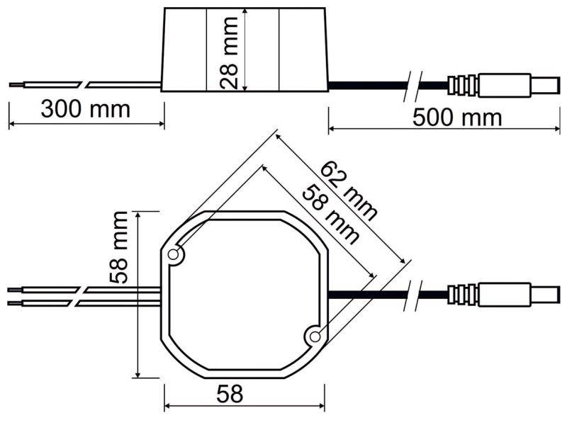 PSC12015, • Kompaktes Netzteil für 12VDC/1,5A • 230VAC mit offenen Kabelenden-1