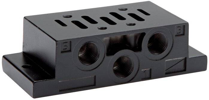 Airtec MI 013/1, ISO 1 Verkettungsplatte einfach, Abgänge unten