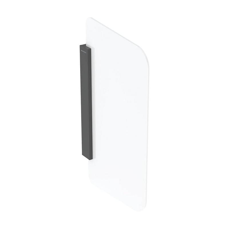 Geberit 115205TD1, Urinaltrennwand Glas weiß/schwarz matt-0