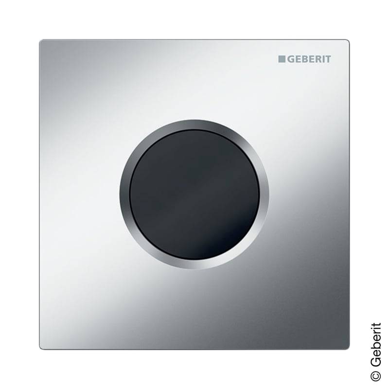 Geberit 116021JQ5, Typ 01 Betätigungsplatte Round netzbetrieben, chrom matt/schwarz