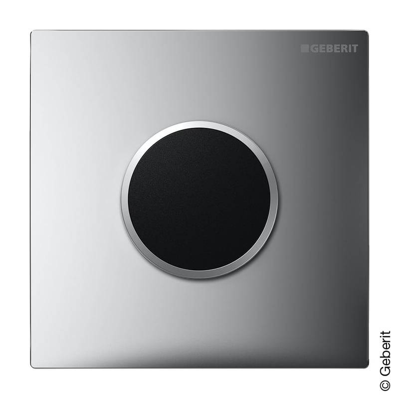 Geberit 116025KH1, Typ 10 Betätigungsplatte Round netzbetrieben, chrom seidenglanz/chrom/schwarz