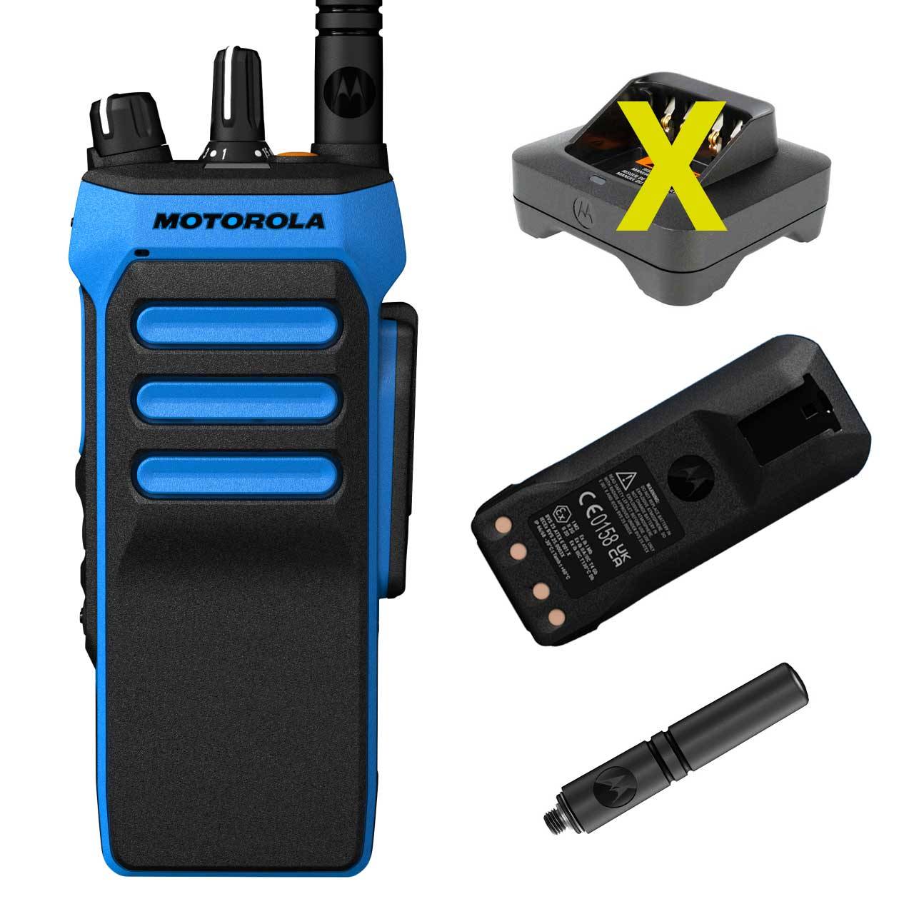 Motorola R7Ex Handfunkgerät UHF NKP - Akku Antenne MDH57QCC9WA3AN-0