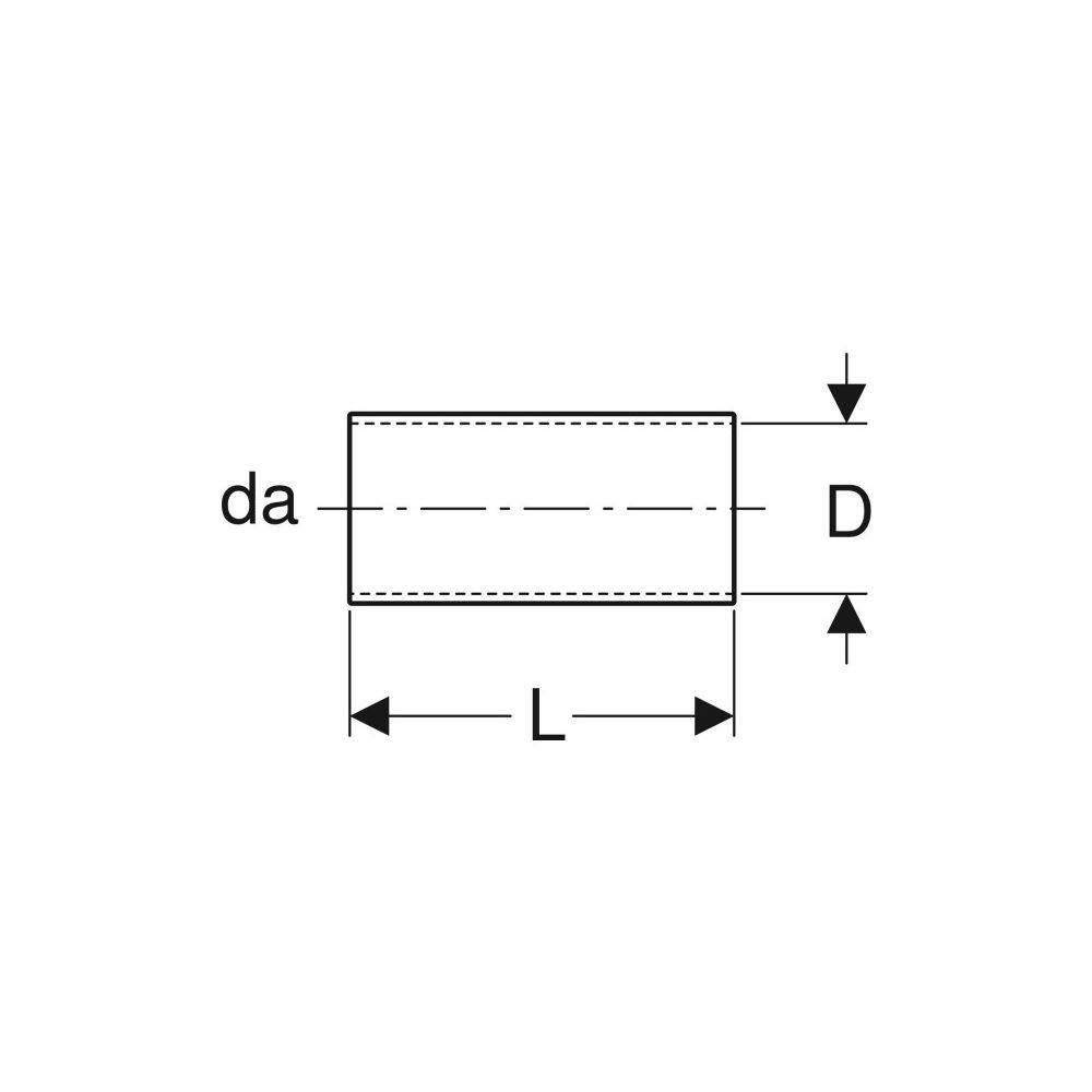 Geberit Muffe für Schutzrohr, 20mm, PE-LD, Transparent, 651022001-3