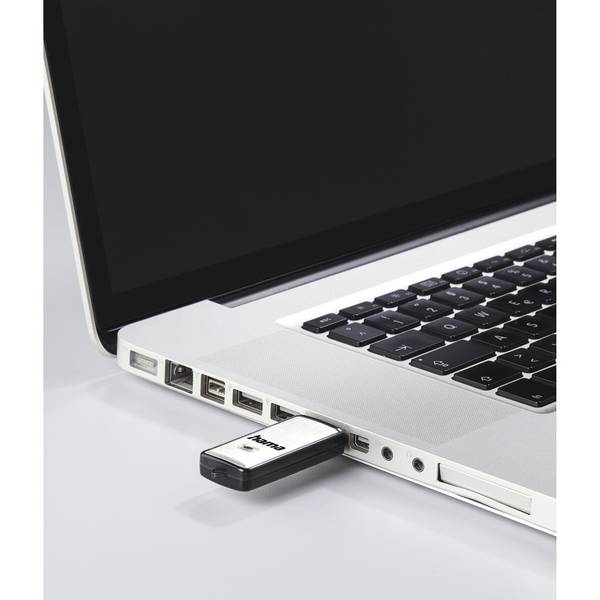 hama 00104308 USB-Stick "Fancy", USB 2.0, 32 GB, 10MB/s, Schwarz/Silber