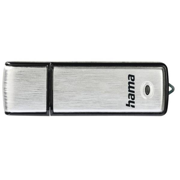 hama 00108062 USB-Stick "Fancy", USB 2.0, 64 GB, 15MB/s, Schwarz/Silber