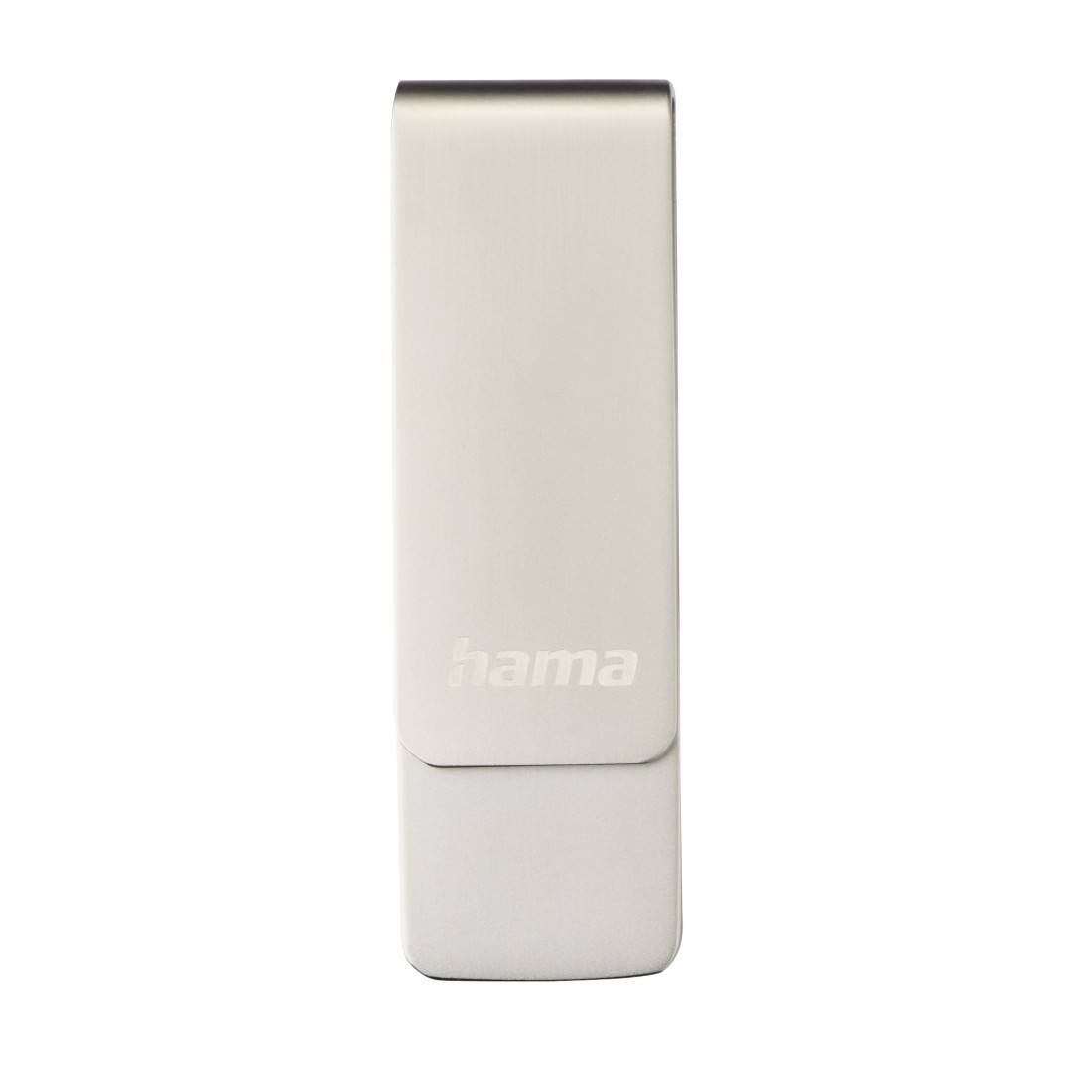 hama 00182497 USB-Stick "Uni-C Rotate Pro", USB-C 3.2 Gen 1, 256GB, 100MB/s, Silber-0