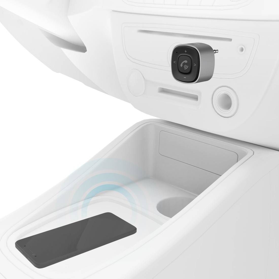 hama 00014159 Bluetooth®-Receiver für Kfz, mit 3,5-mm-Stecker und USB-Ladegerät-1