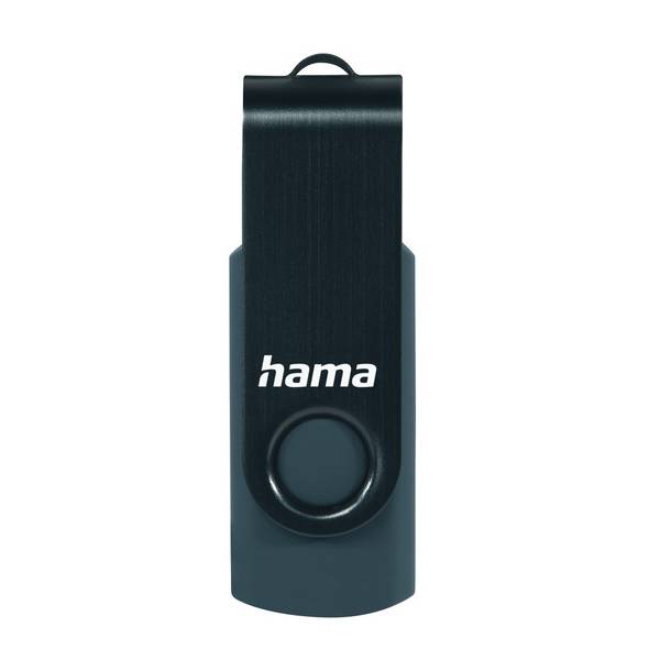 hama 00182475 USB-Stick "Rotate", USB 3.2 Gen 1, 256GB, 90MB/s, Petrolblau