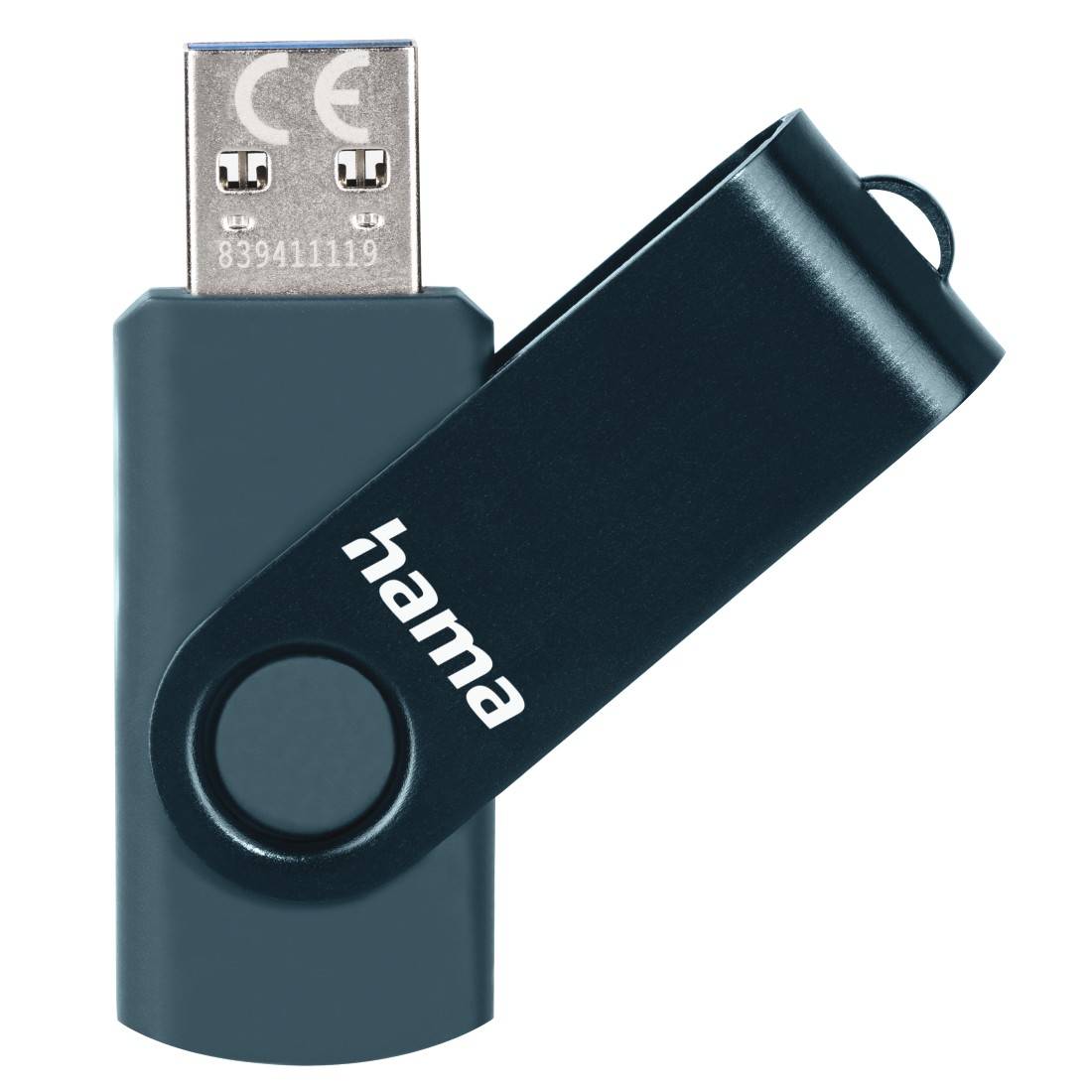 hama 00182475 USB-Stick "Rotate", USB 3.2 Gen 1, 256GB, 90MB/s, Petrolblau-1