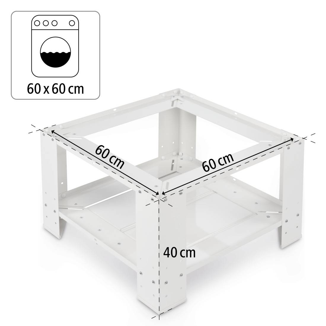 hama 00111437 Universalsockel für Waschmaschine und Trockner mit Ablagefach-3