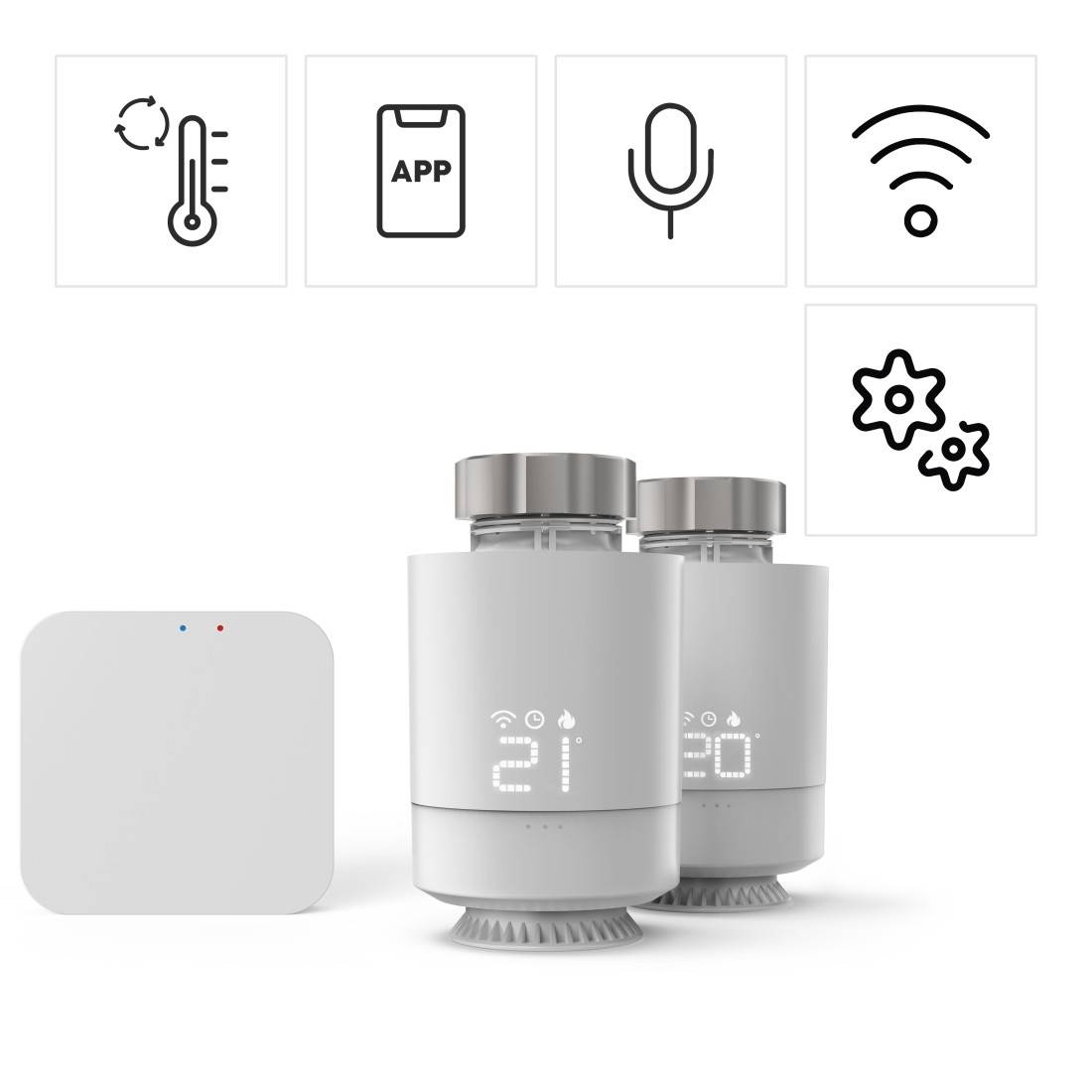 hama 00176593 Heizungssteuerung WLAN, 2x smartes Heizkörperthermostat + Zentrale-1
