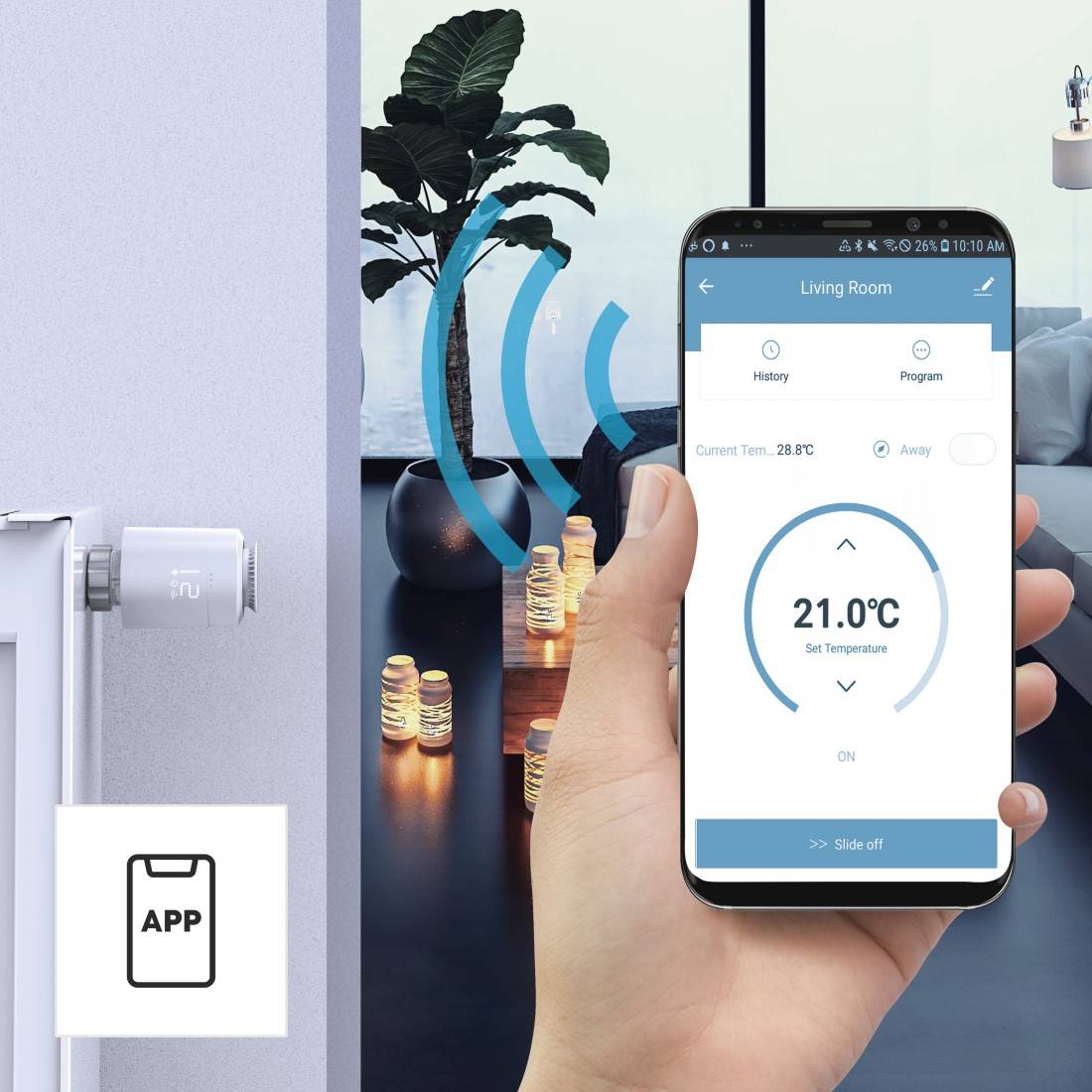 hama 00176593 Heizungssteuerung WLAN, 2x smartes Heizkörperthermostat + Zentrale-3
