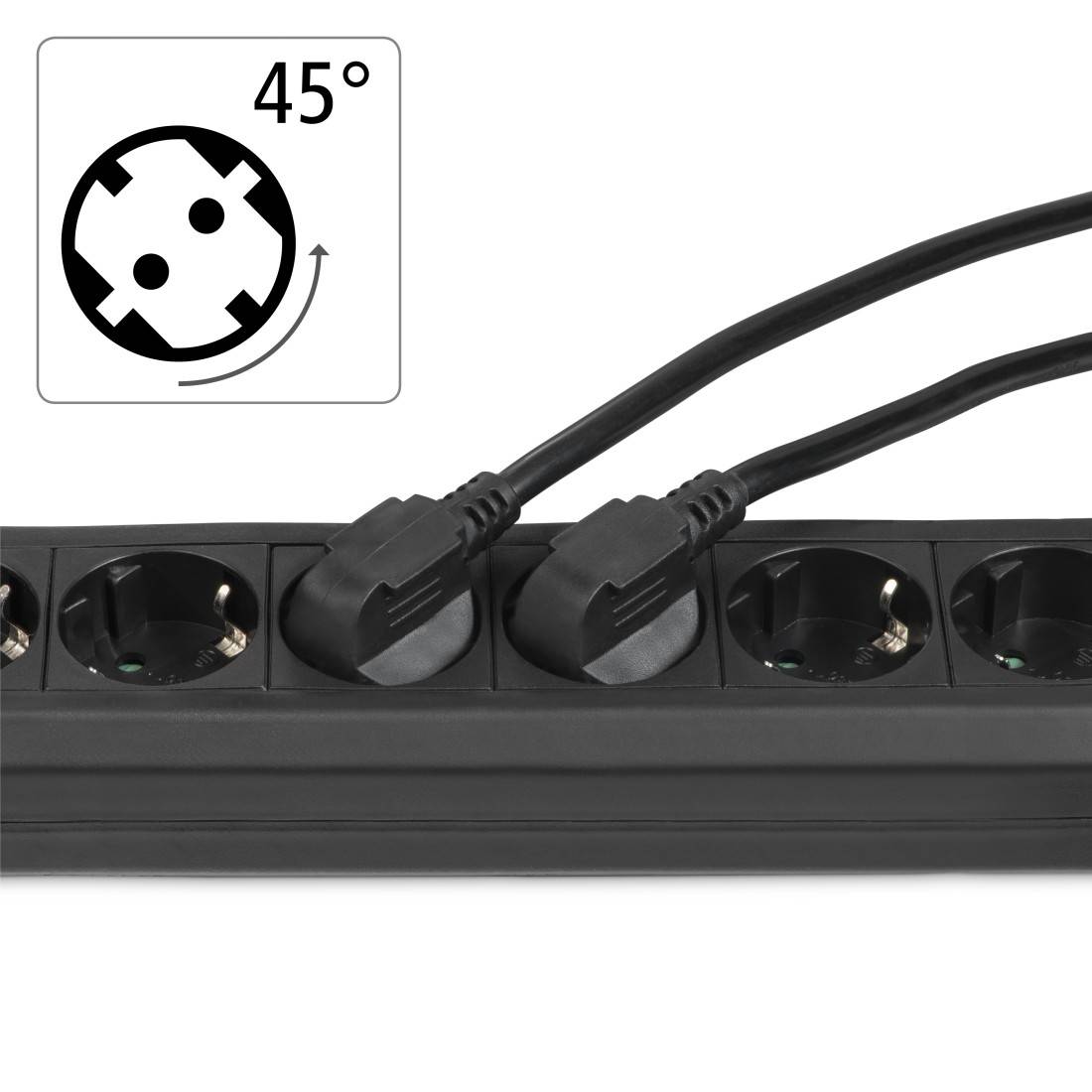 hama 00030393 Steckdosenleiste 6-fach, 1,4 m, Schwarz-3