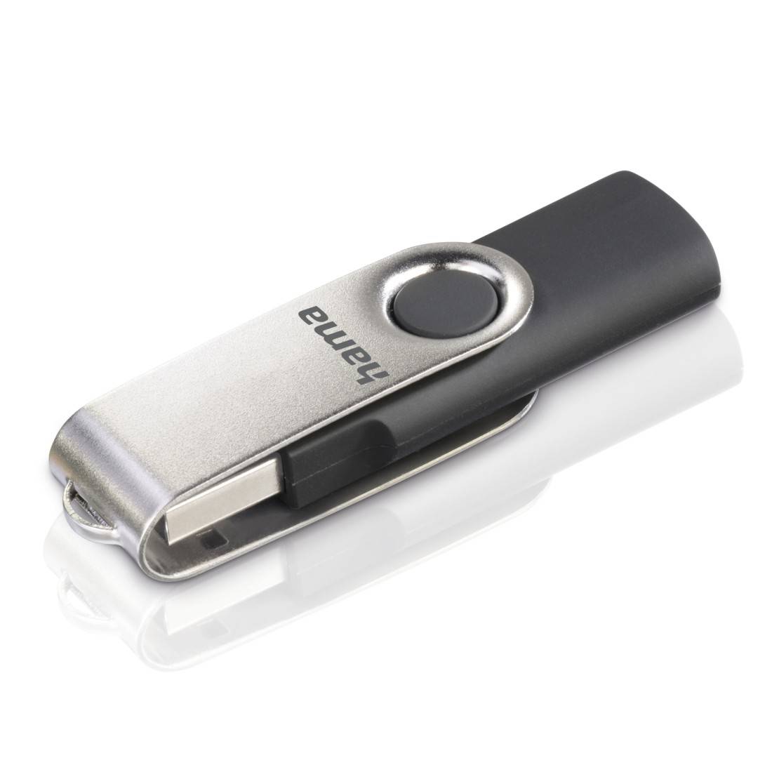 hama 00108029 USB-Stick "Rotate", USB 2.0, 32GB, 10MB/s, Schwarz/Silber-0