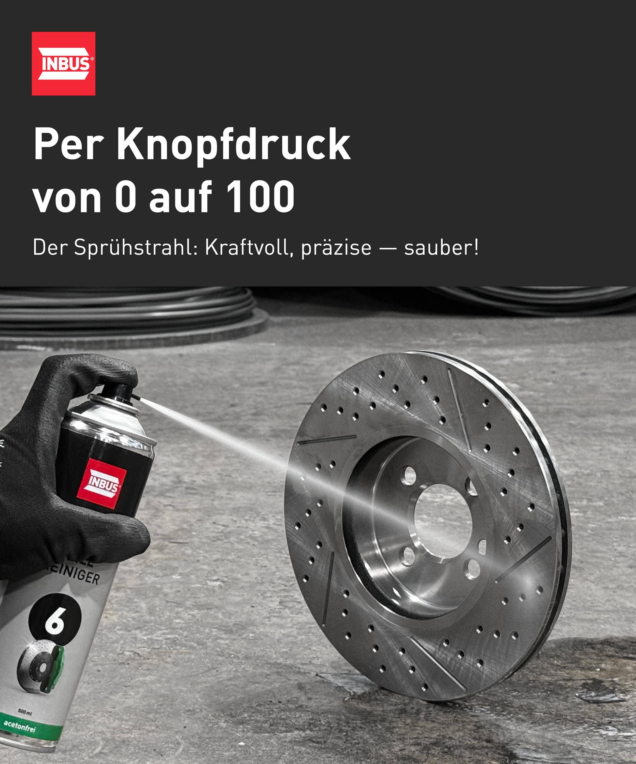 INBUS Bremsenreiniger + Teilereiniger (acetonfrei) 24x 500ml, Montagereiniger-3