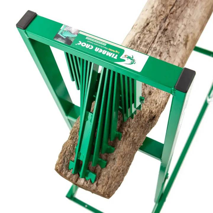 Timber Croc Holz Halter Saw horse, grün, Sägebock, Holzsägenständer-1