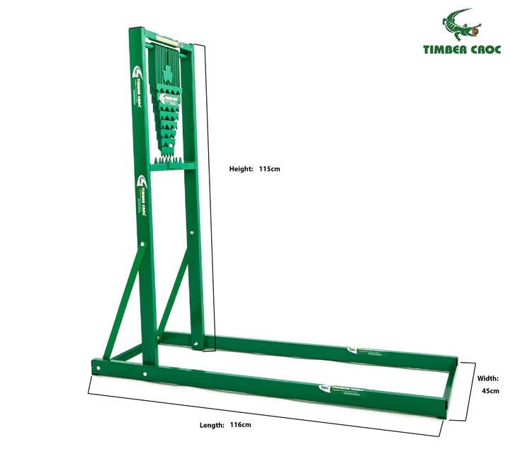 Timber Croc Holz Halter Saw horse, grün, Sägebock, Holzsägenständer-2