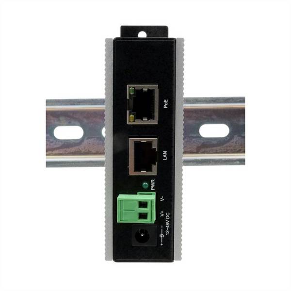 EXSYS EX-6007PoE-WT PoE Gigabit Injektor 12-48V, Metall Gehäuse