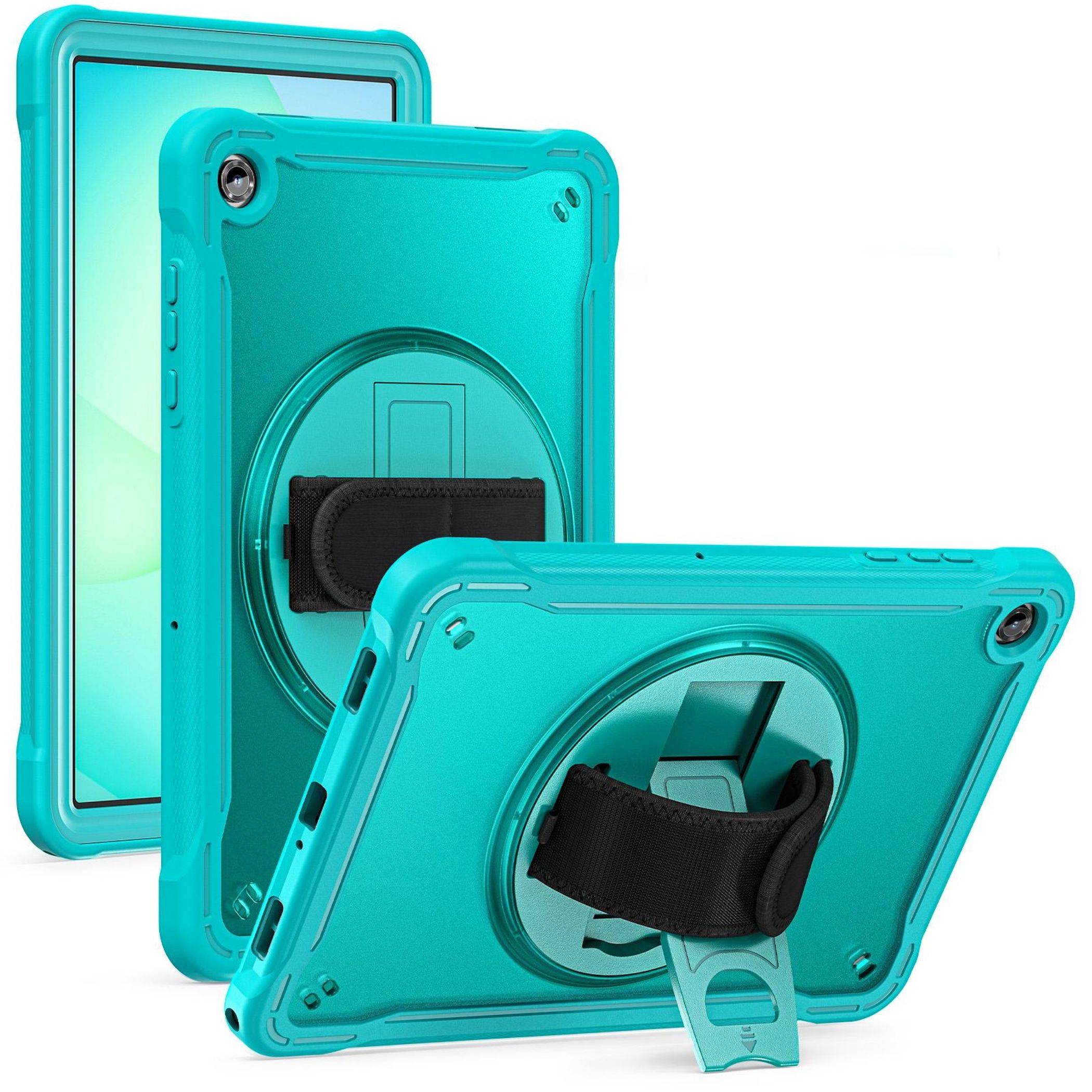 Für Samsung Galaxy Tab A11 Plus 360 Grad Rotation Hybrid Hülle Türkis-1