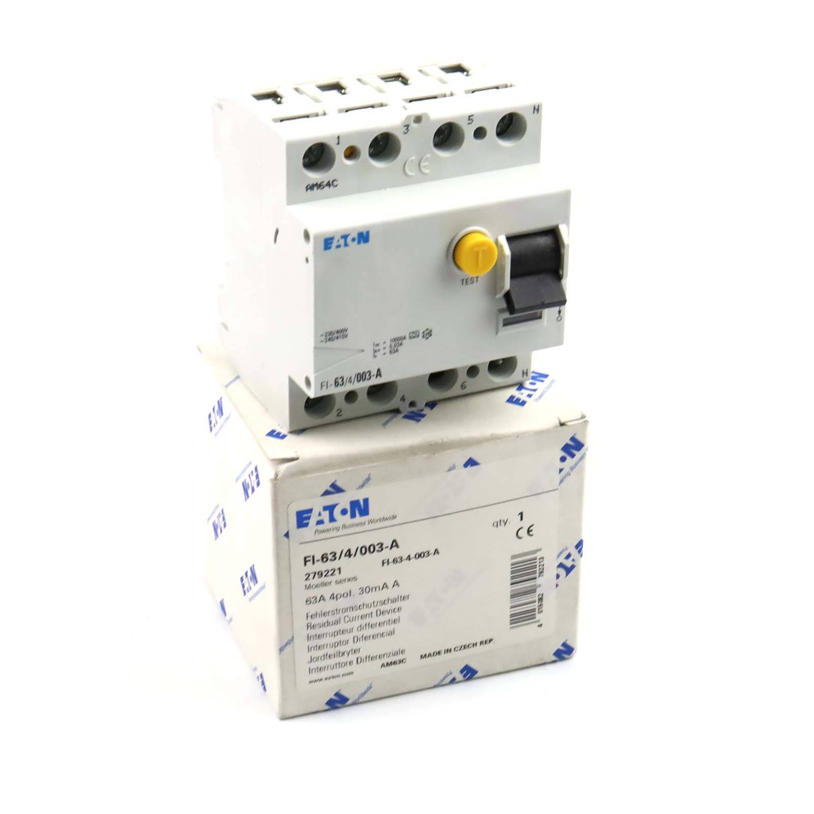 Eaton FI-Schalter FI-63/4/003-A 279221 OVP-0