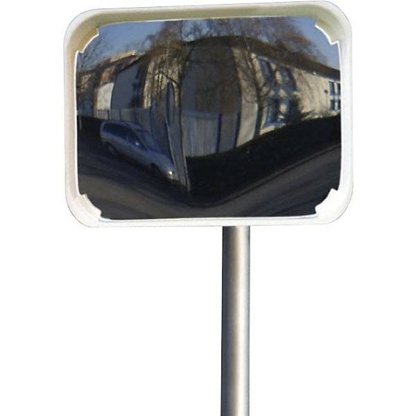 Mehrzweckspiegel 2 Richtungen rechteckig HxB 400 x 600 mm Rahmen weiß P.A.S.®. 85950149 859501 49-1